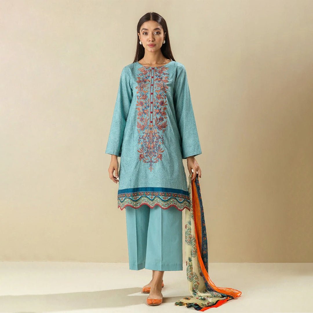 Viscose Printed Lawn Suit (3 Pcs)