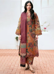 Embroidered Digital Print Baroque Lawn Suit (3 PC)