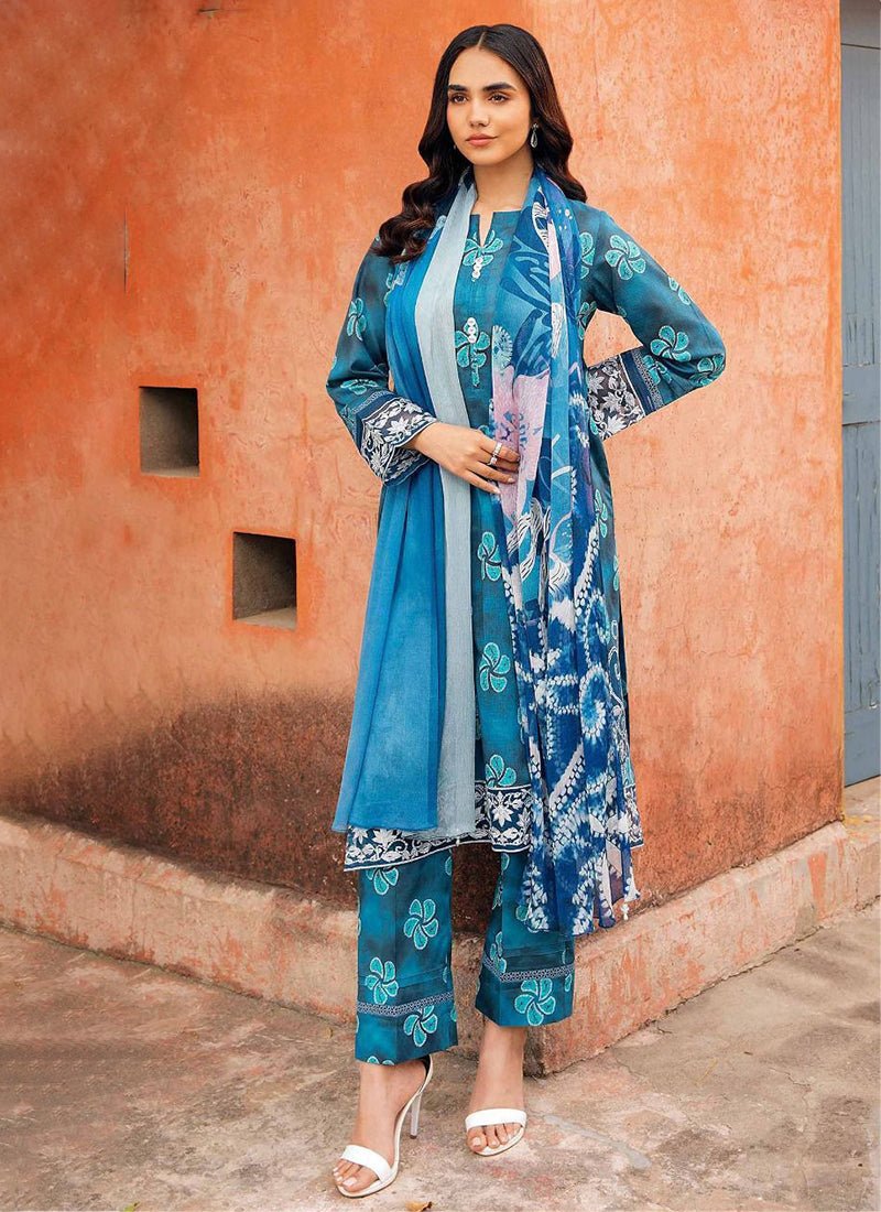 Digital Printed Super Fine Lawn Suit (3 PC)